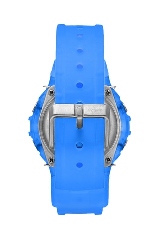 Montre digitale en polyuréthane Ex-05 - Bleu cobalt