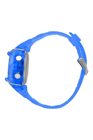 Montre digitale en polyuréthane Ex-05 - Bleu cobalt