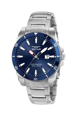 Montre automatique en acier 450 - Argenté et bleu marine