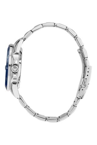 Montre automatique en acier 450 - Argenté et bleu marine