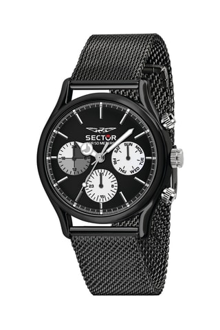 Montre à quartz en acier 660 - Noir