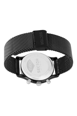 Montre à quartz en acier 660 - Noir