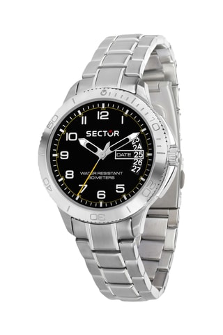 Montre à quartz en acier 270 - Argenté et noir