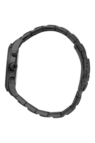 Montre à quartz en acier 670 - Tachymètre - Noir et blanc