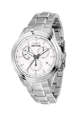 Montre à quartz en acier 670 - Tachymètre - Argenté