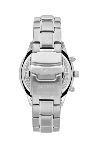 Montre à quartz en acier 670 - Tachymètre - Argenté