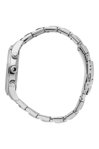 Montre à quartz en acier 670 - Tachymètre - Argenté
