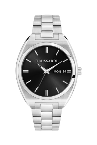 Montre à quartz en acier Metropolitan - Argenté et noir