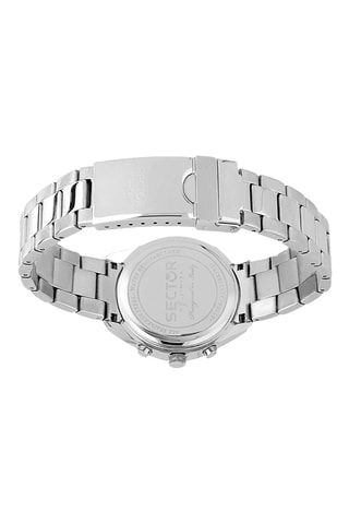 Montre à quartz en acier 120 - Argenté et bleu marine