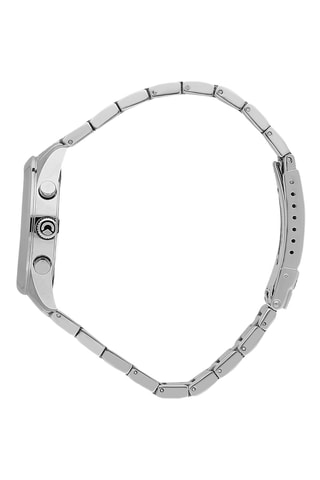 Montre à quartz en acier 120 - Argenté et bleu marine