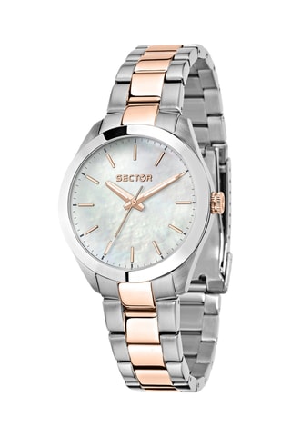 Montre à quartz en plaqué or rose et nacre 120