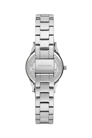Montre à quartz en acier T-Bent - Argenté et blanc