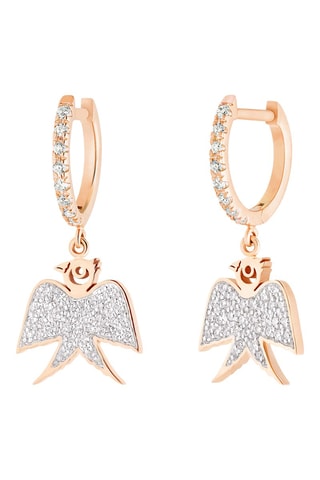 Oorbellen - Roségoud en Diamanten