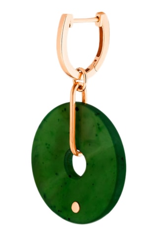 Oorbellen - Roségoud en Jade