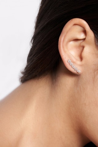 Oorbel - Oorsieraad Links -  Roségoud en Diamanten