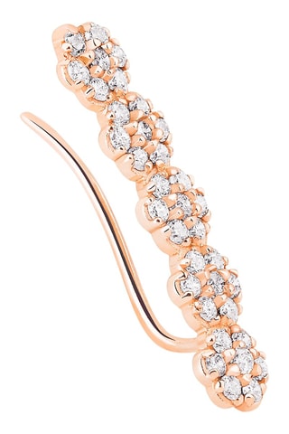 Oorbel - Oorsieraad Links -  Roségoud en Diamanten