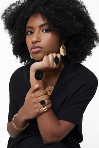 Ring - Roségoud en Onyx
