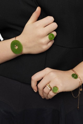Ring - Roségoud en Jade