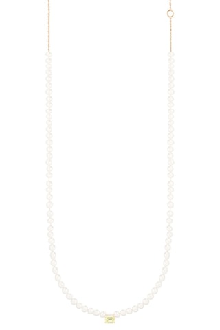 Ketting - Roségoud, citroenkwarts en cultivéparels