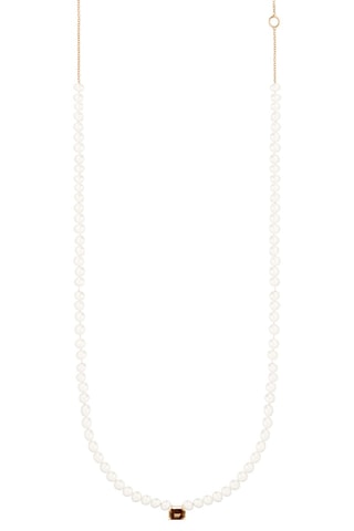 Ketting - Roségoud, rookkwarts en cultivéparels