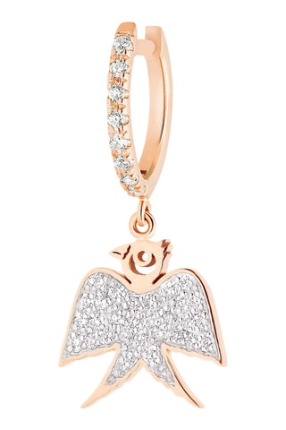 Oorbel - Roségoud en Diamanten