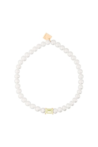 Armband - Roségoud, citroenkwarts en cultivéparels