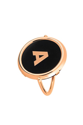 Ring - Roségoud en Onyx
