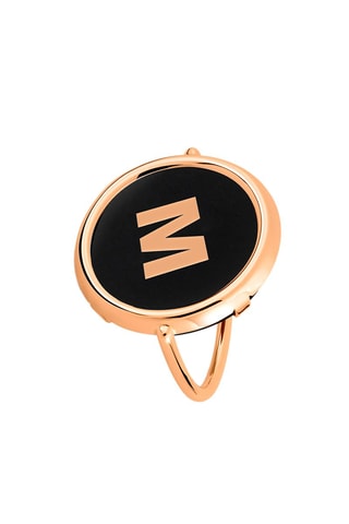 Ring - Roségoud en Onyx