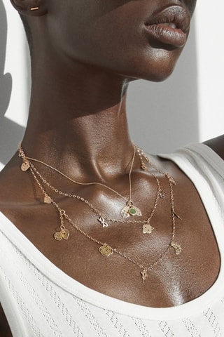 Ketting - Roségoud en Jade