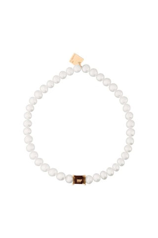 Armband - Roségoud, rookkwarts en cultivéparels
