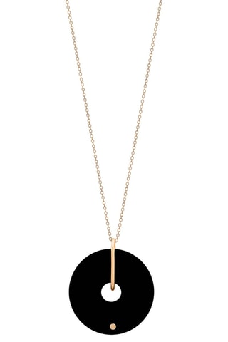 Collier - Or rose et onyx