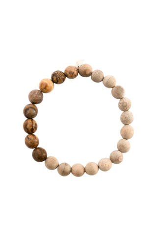 Armband - Roségoud, Hout en Jaspis