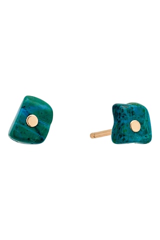 Oorbellen - Roségoud en Chrysocolla