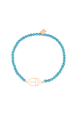 Armband - Roségoud en Turkooizen