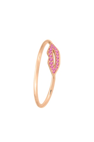Ring - Roségoud en Saffieren