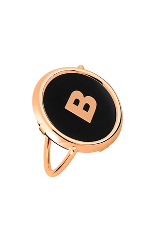Ring - Roségoud en Onyx