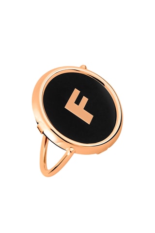 Ring - Roségoud en Onyx
