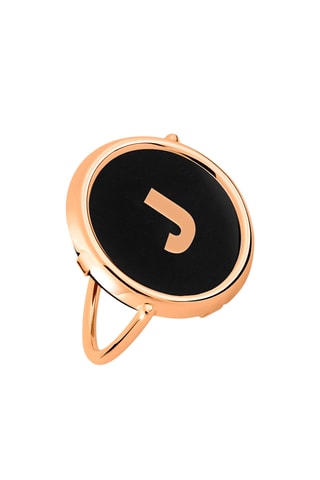 Ring - Roségoud en Onyx