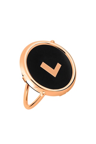 Ring - Roségoud en Onyx