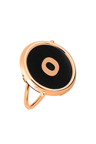 Ring - Roségoud en Onyx