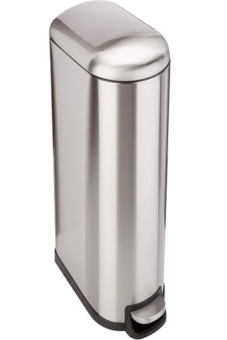 Caixote do lixo com pedal em aço inoxidável 30 l
