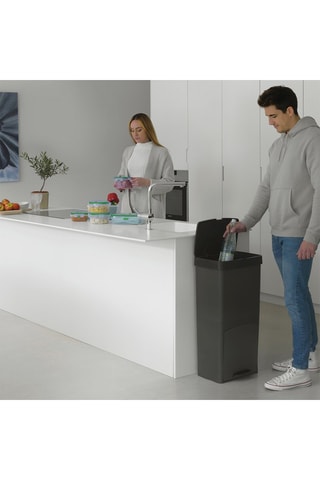 Caixote do lixo para triagem seletiva com pedal 70 l