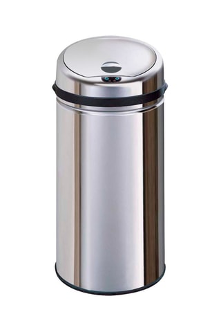 Caixote do lixo automático em aço inoxidável 42 l  Com balde - Prateado