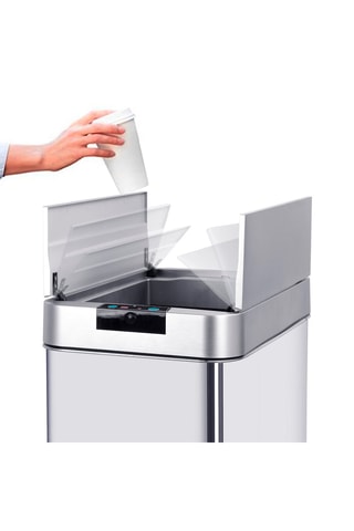 Caixote do lixo automático em aço inoxidável - 60 l