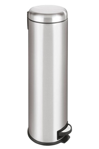 Caixote do lixo com pedal em aço inoxidável 30 l