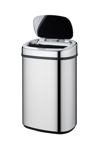 Caixote do lixo automático em aço inoxidável - 80 l