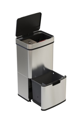 Caixote do lixo automático de reciclagem em aço inoxidável Narvik - 75 l