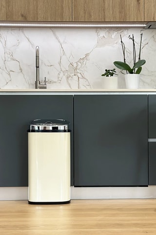 Caixote do lixo automático em aço inoxidável 42 l