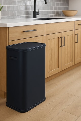 Caixote do lixo de cozinha automático push em aço inoxidável Portland - 60 l