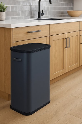 Caixote do lixo de cozinha automático push em aço inoxidável Portland - 60 l